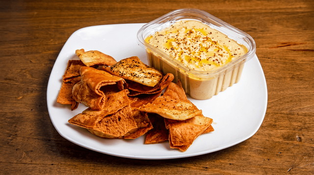 Hummus and Pita Chips.